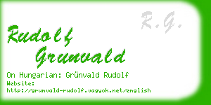 rudolf grunvald business card